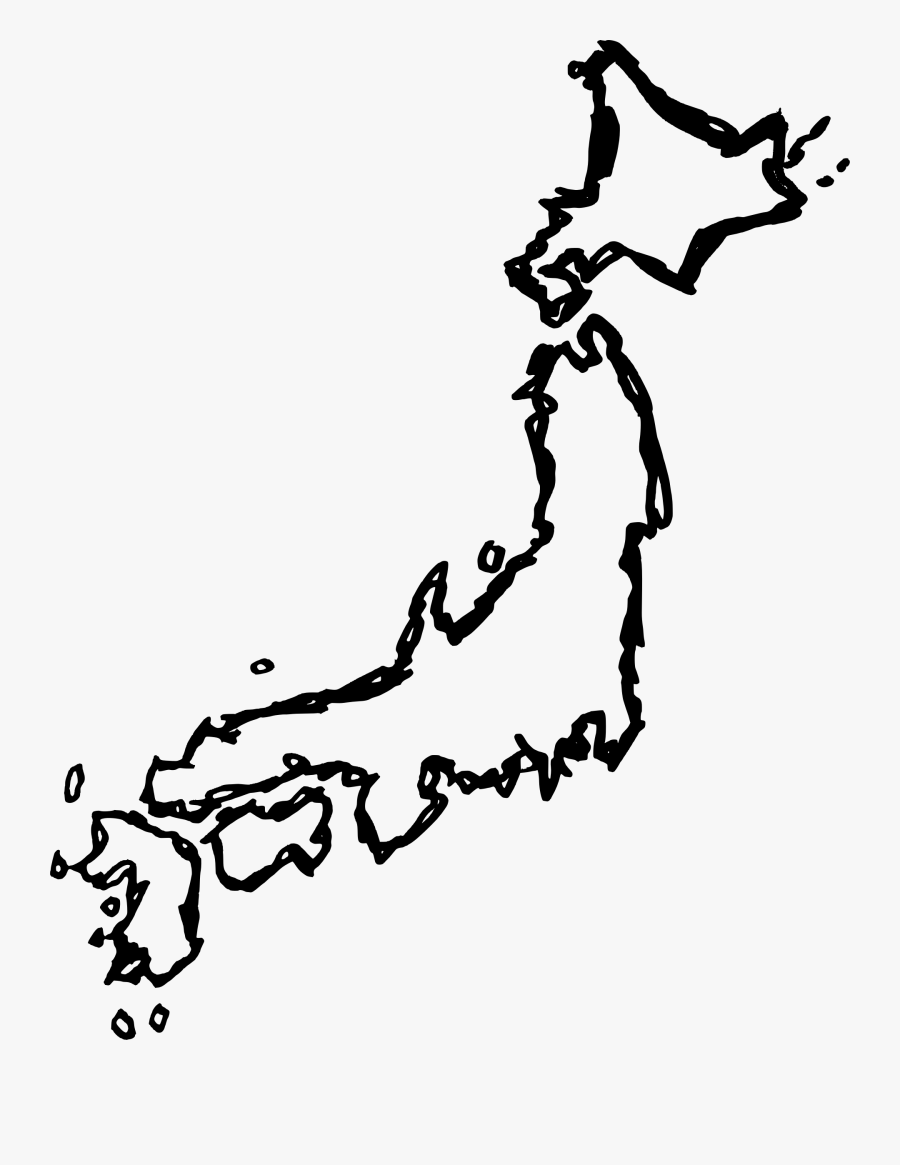 Map Of Japan Drawing, Transparent Clipart