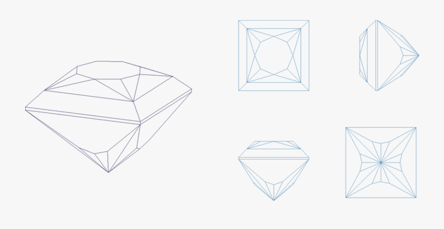 Drawing Gemstones Gemstone Transparent Png Clipart - Princess Cut Gem, Transparent Clipart