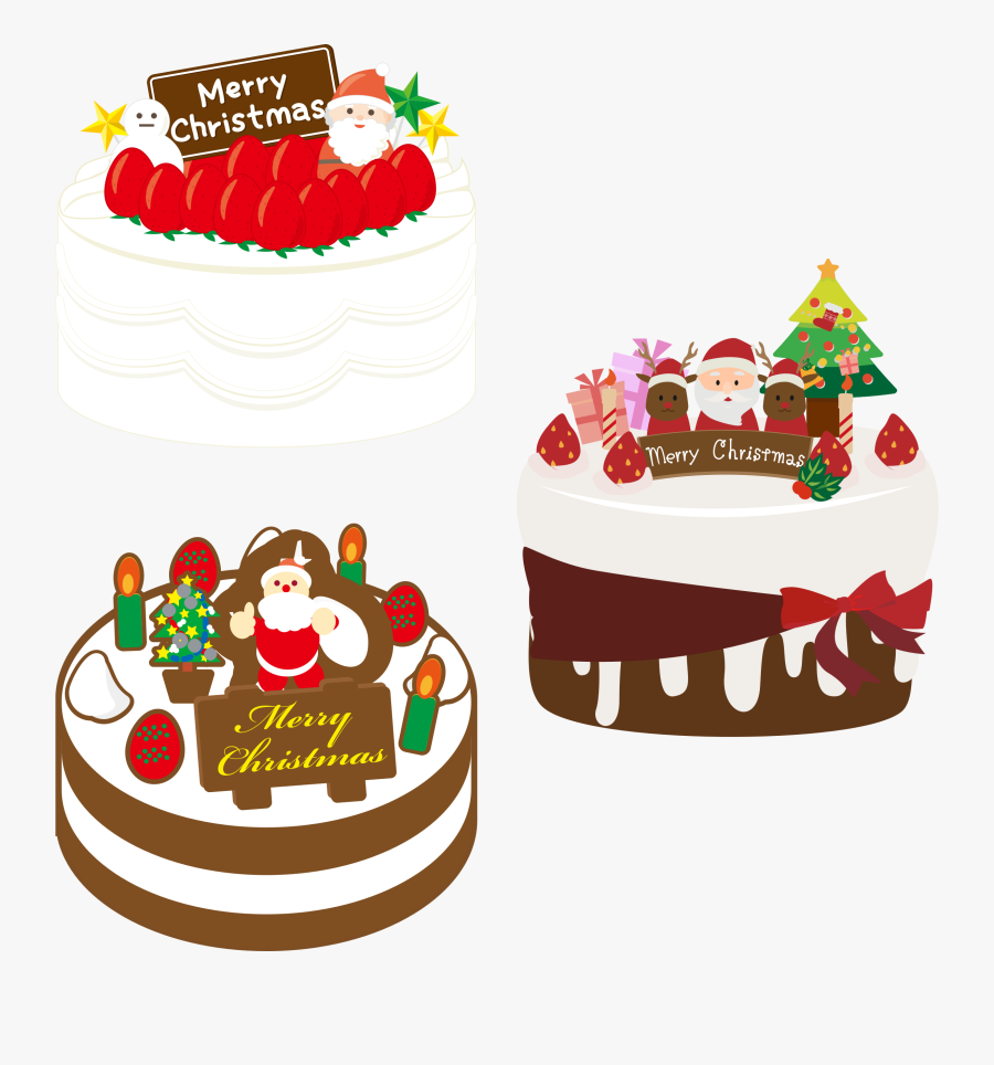 Japanese Christmas Cake - Christmas Cake Japan Clip Art, Transparent Clipart