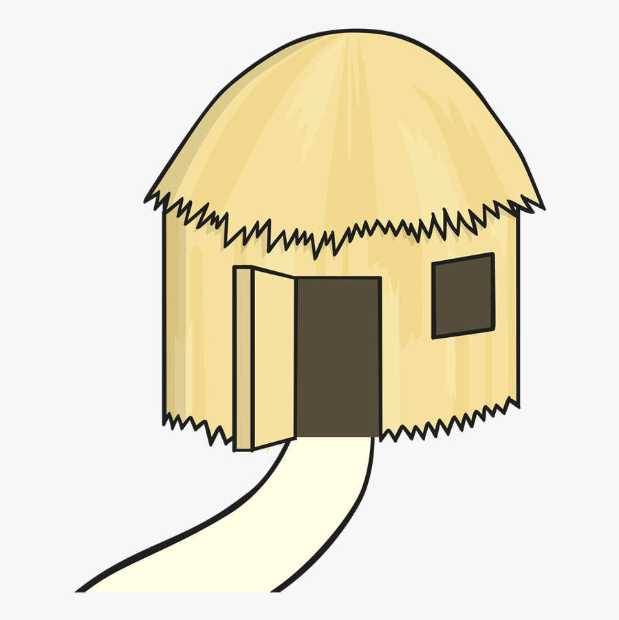 The First Little Pig Thought That Straw Would Make - House Of Straw Clip Art, Transparent Clipart