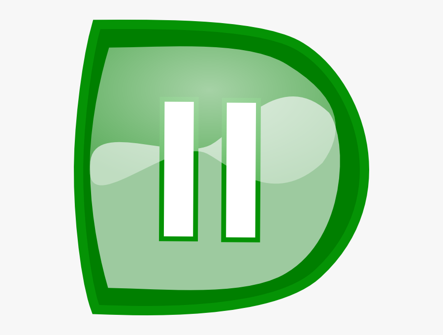 Green Pause Button Svg Clip Arts, Transparent Clipart