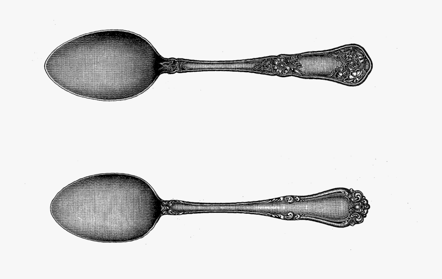 Vintage Teaspoon Illustration, Transparent Clipart