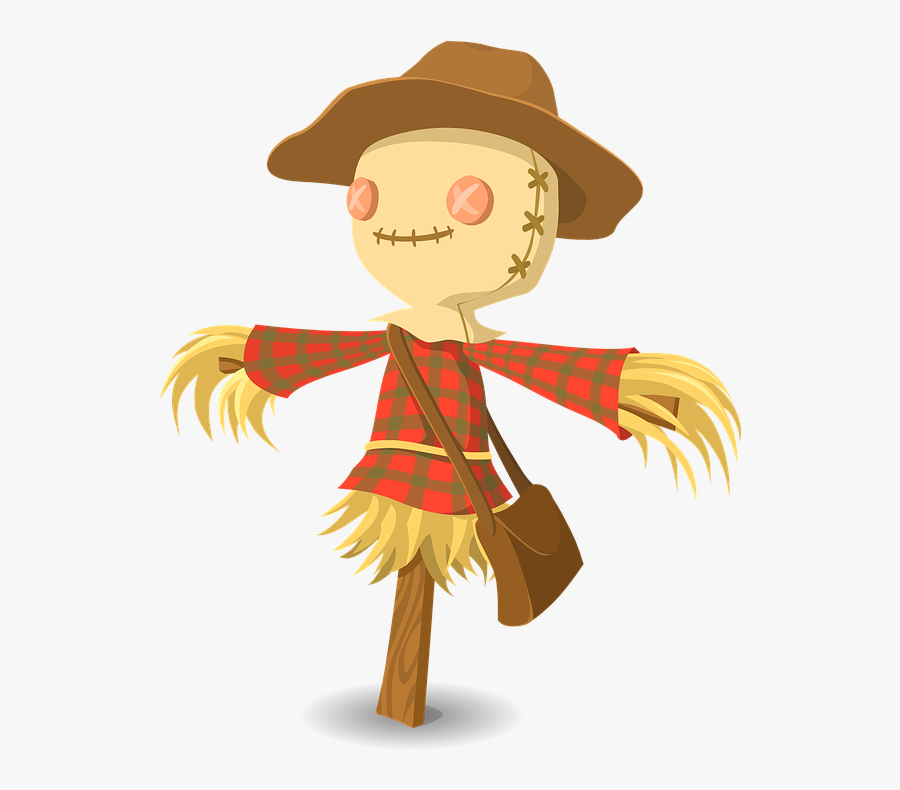 Scarecrow Straw Halloween - Scarecrow Cartoon, Transparent Clipart