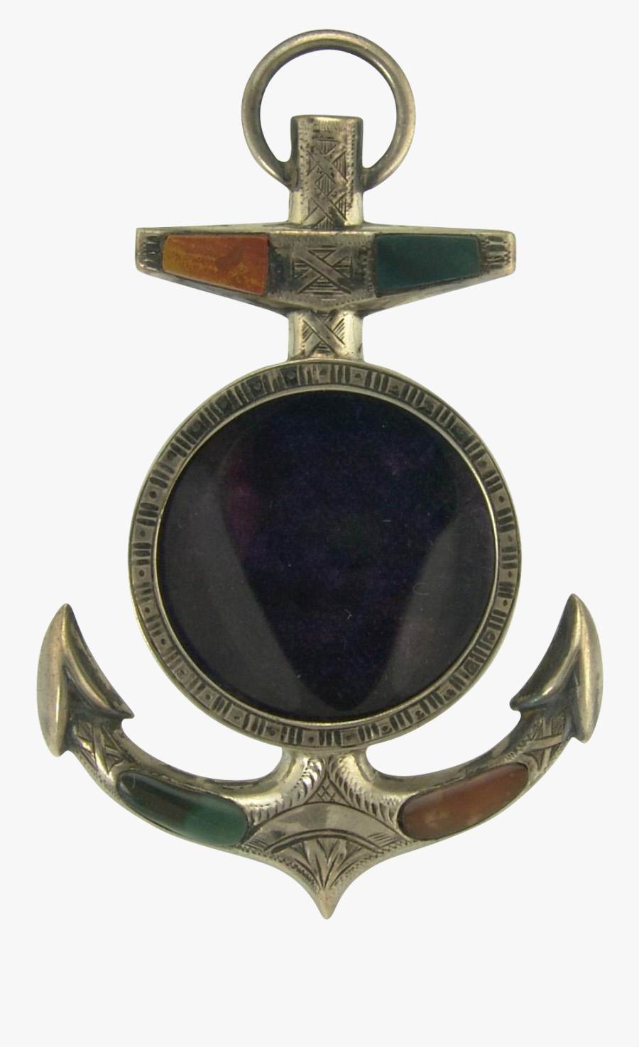 Choice Miniature Victorian Scottish Agate Anchor Frame - Badge, Transparent Clipart