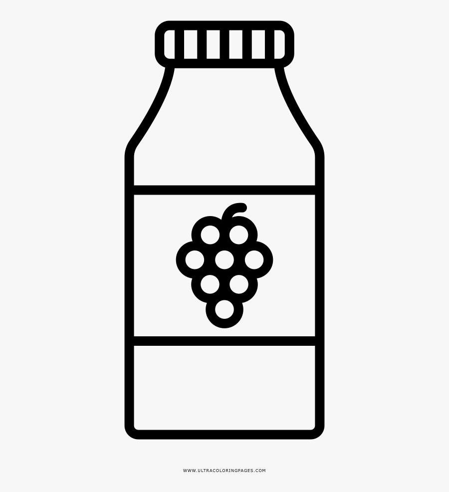 Bottle Clipart Juice Bottle - Juice Bottle Clipart Black And White, Transparent Clipart