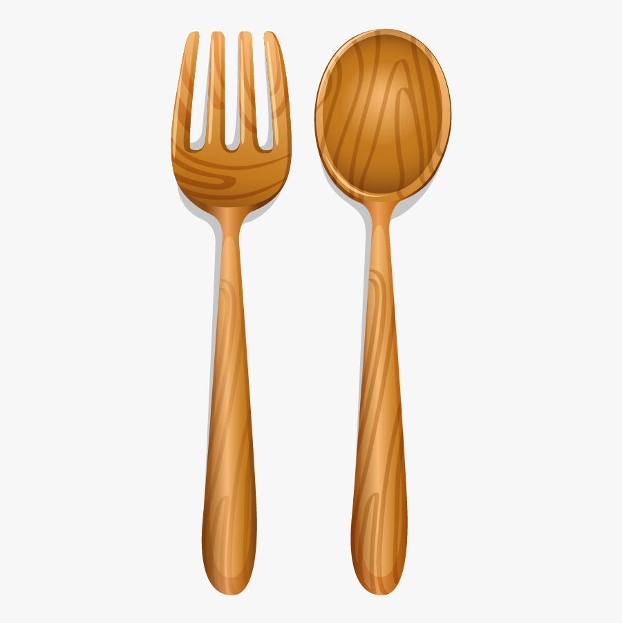 Spoon Fork Png - Wood Spoon And Fork Png, Transparent Clipart