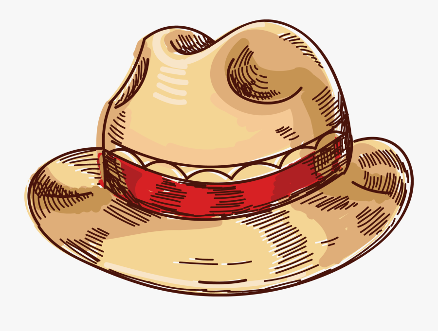 Straw Hat Designer Cowboy - Hat, Transparent Clipart