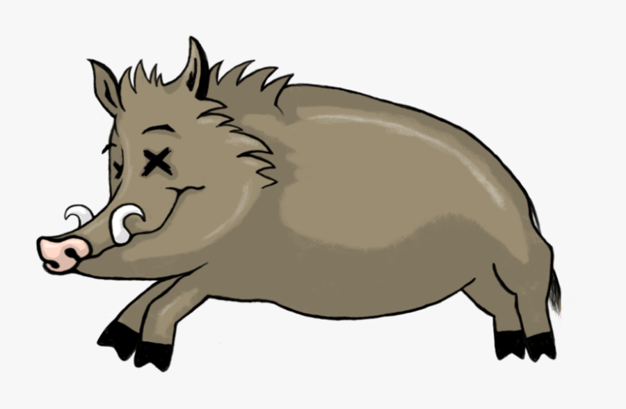 Boar Clip Art - Dead Wild Boar Cartoon, Transparent Clipart