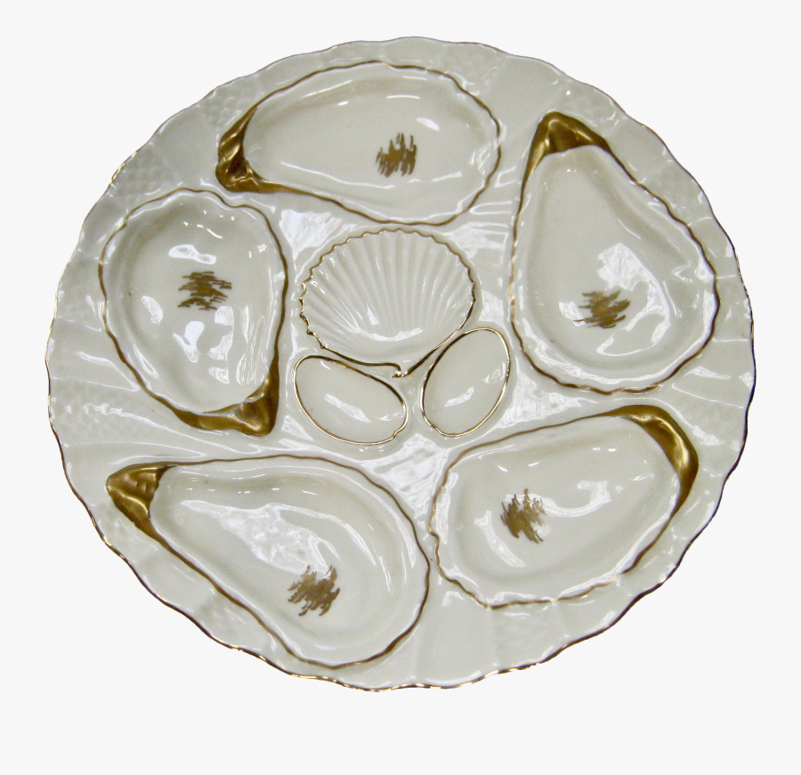 Clip Art Antique Oyster Plates - Ceramic, Transparent Clipart