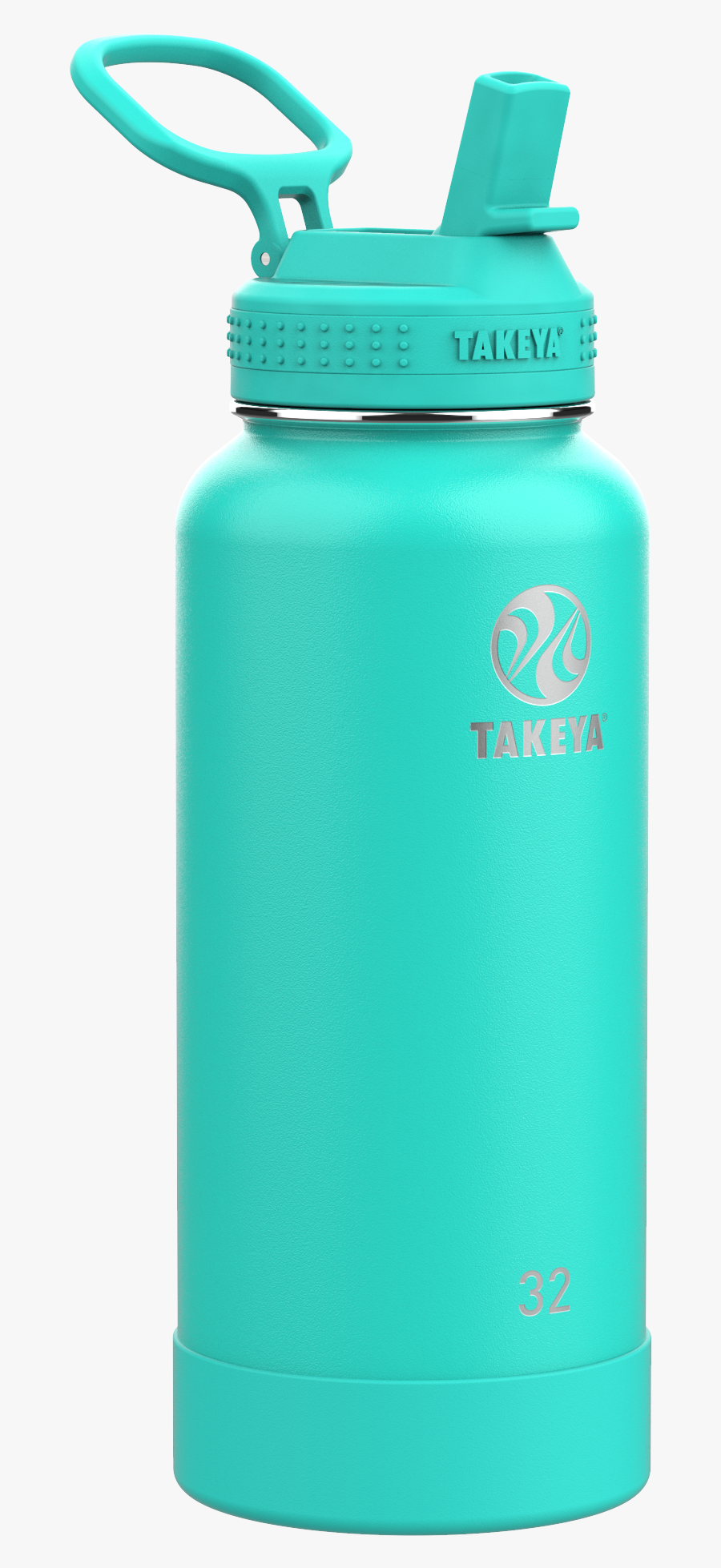 Takeya Actives Stainless Steel Water Bottle W/straw - Glass Bottle, Transparent Clipart