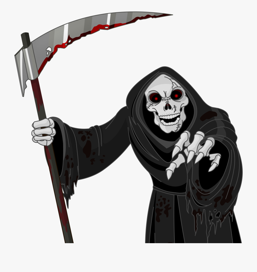 Creepy Clipart Wed - Grim Reaper Transparent Background, Transparent Clipart