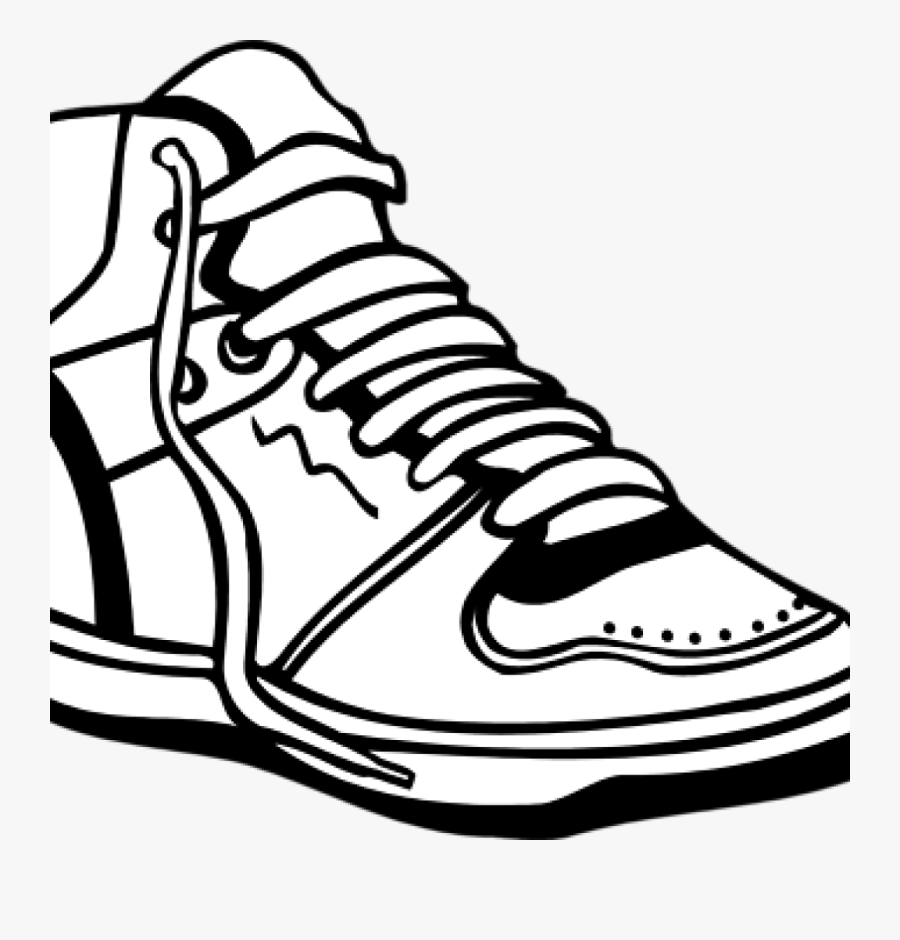 Gym Shoes Clipart - Shoe Clipart Black And White, Transparent Clipart