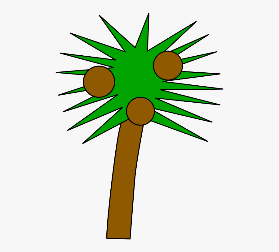 Plant,flora,leaf - Spiky Tree Cartoon, Transparent Clipart