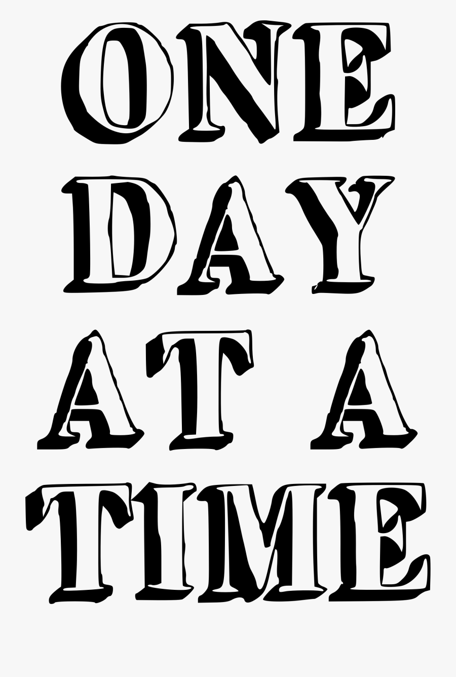 Oyster Clipart Clamshell - One Day At A Time Text, Transparent Clipart