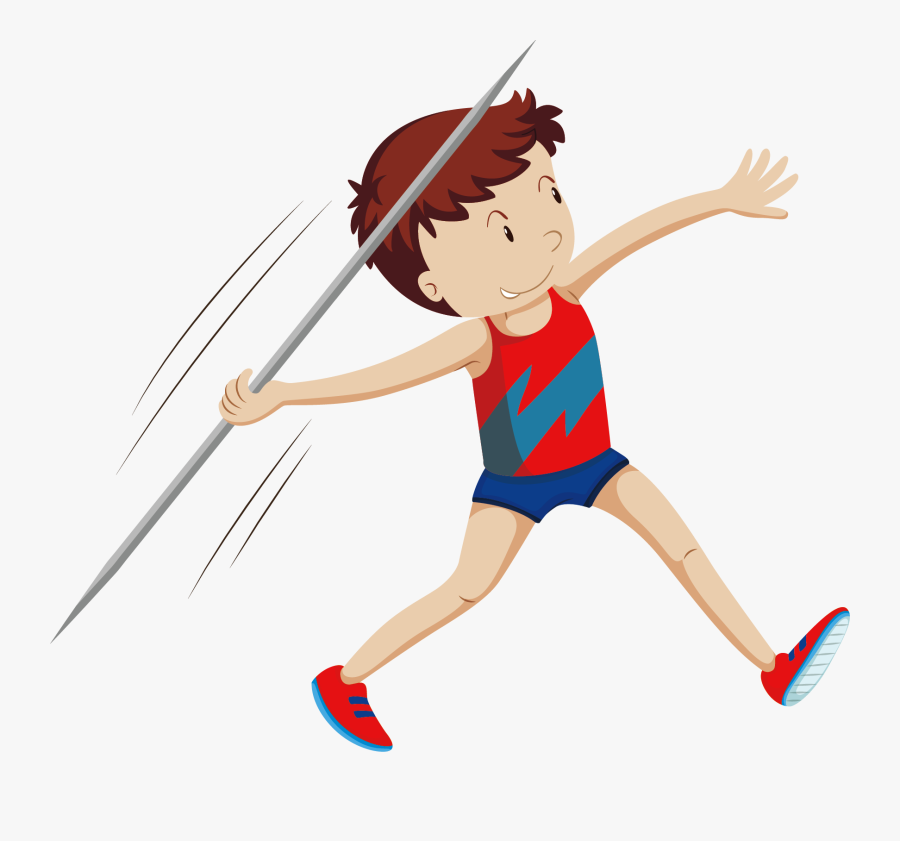 Transparent Athlete Clipart - Javelin Throw Clipart, Transparent Clipart