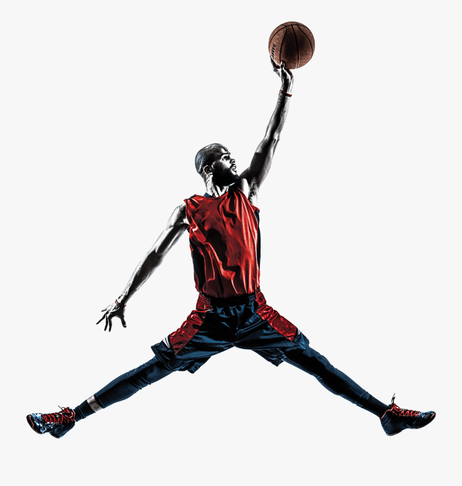 Transparent Basketball Player Clipart Free - Basketball Player Jumping To Dunk, Transparent Clipart