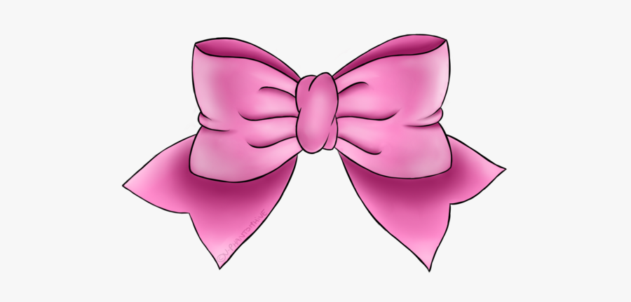 Pink Bow By V - Transparent Background Pink Bow Clipart, Transparent Clipart