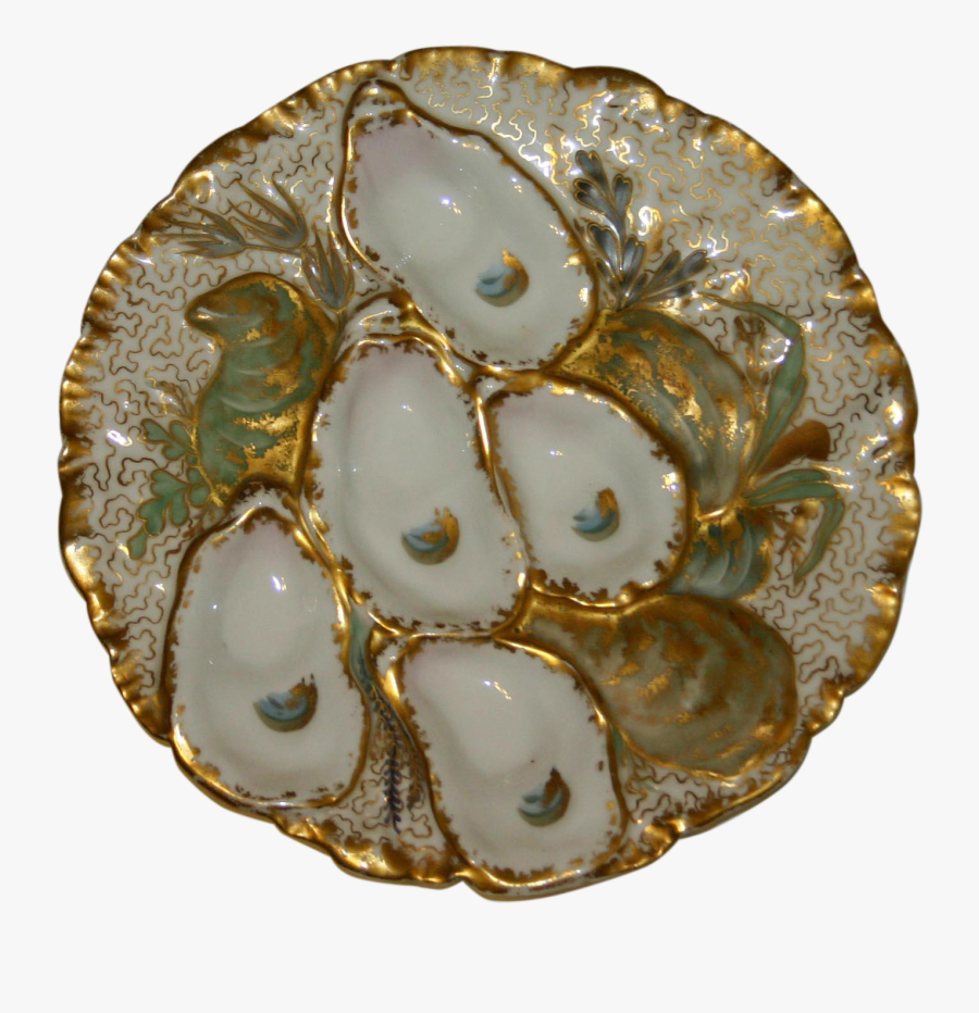 Clip Art Antique Oyster Plates, Transparent Clipart