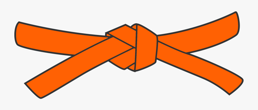 Jiu Jitsu Orange Belt, Transparent Clipart