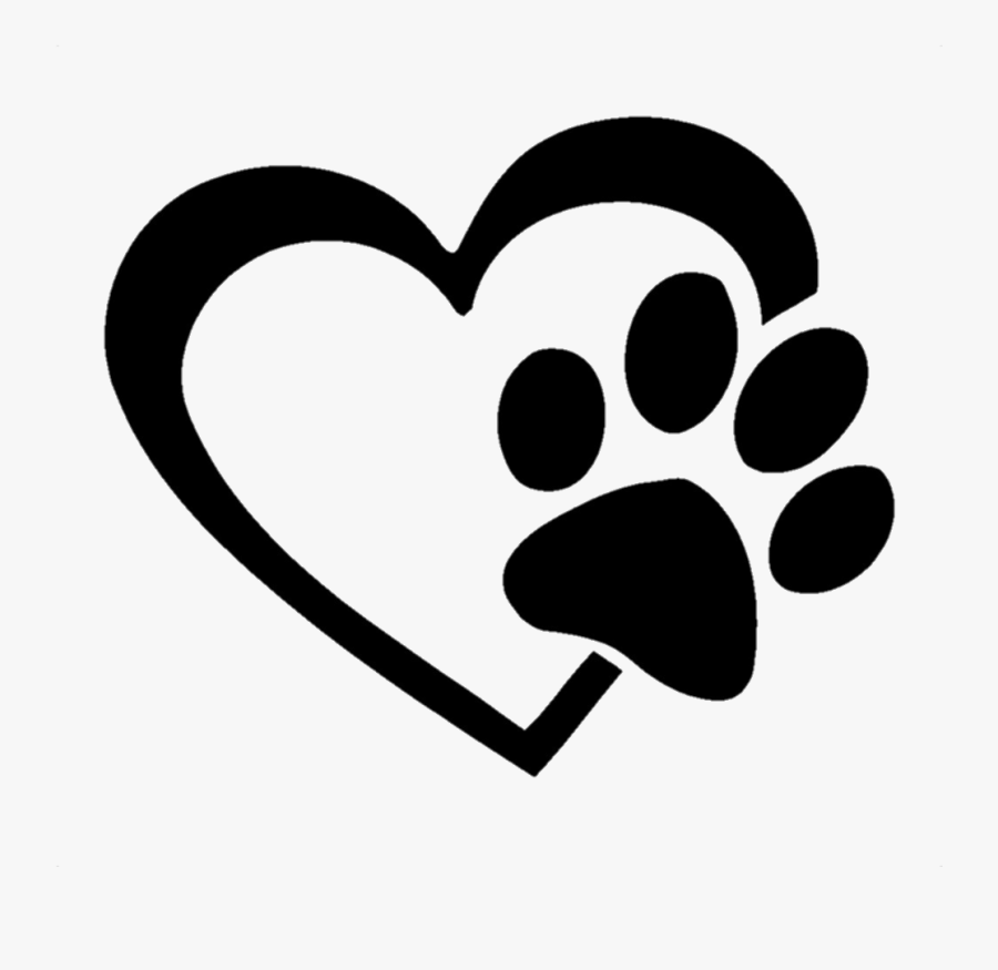 Lovemypets Hearts Heart Pawprint - Dog Paw Print Heart, Transparent Clipart