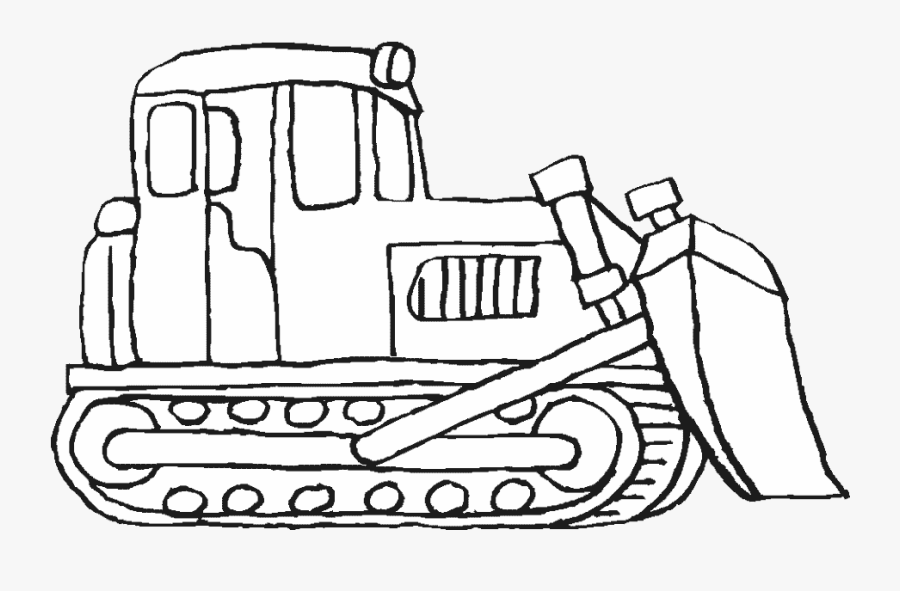 Bulldozer Mecanic Shovel - Construction Vehicles Color Page, Transparent Clipart