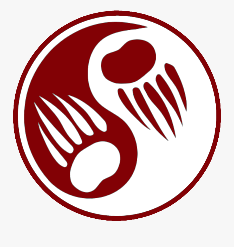 Clipart Of Yang And Bear Claw - Circle, Transparent Clipart