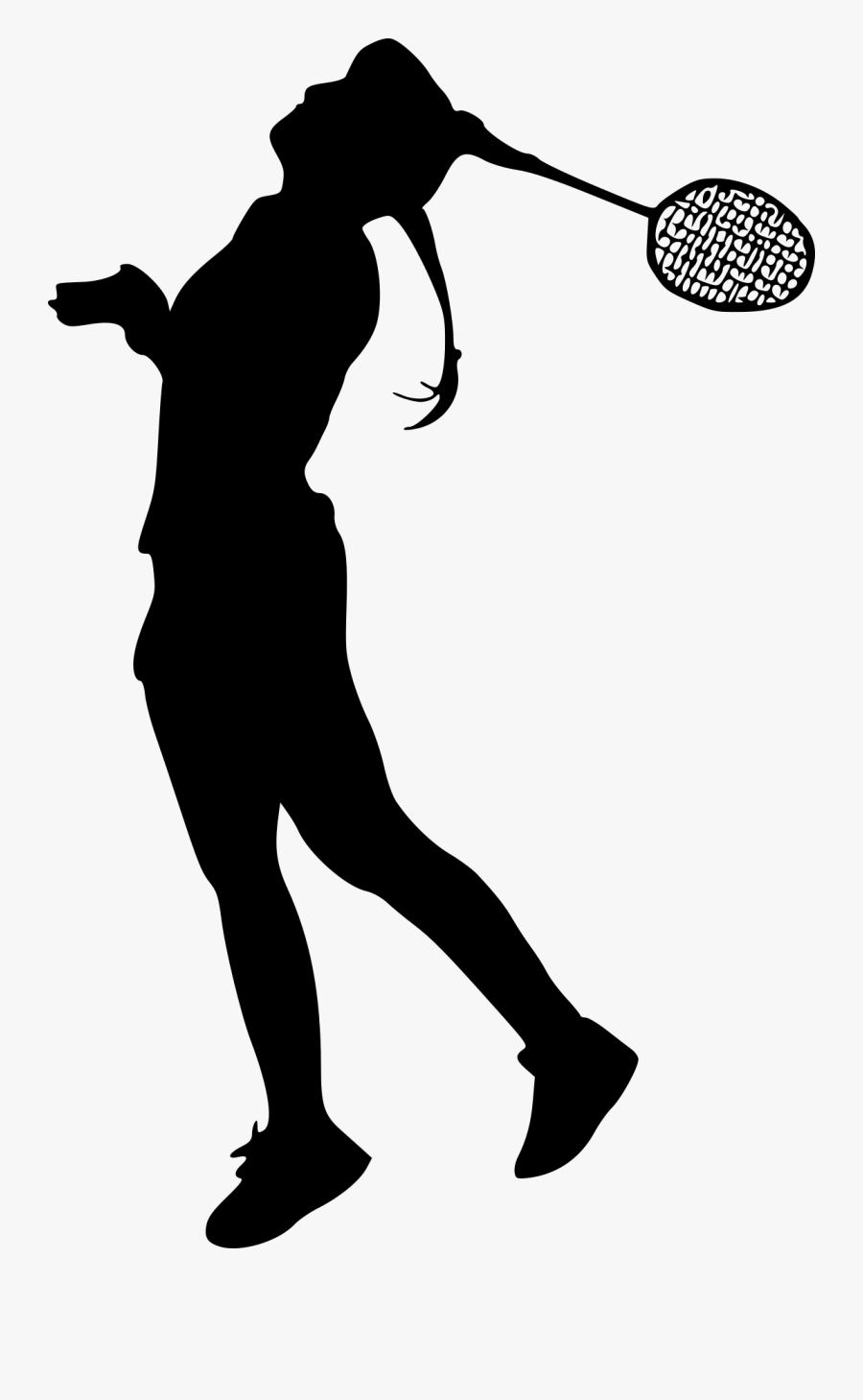 Athlete Clipart Badminton - Badminton Silhouette Transparent Background, Transparent Clipart