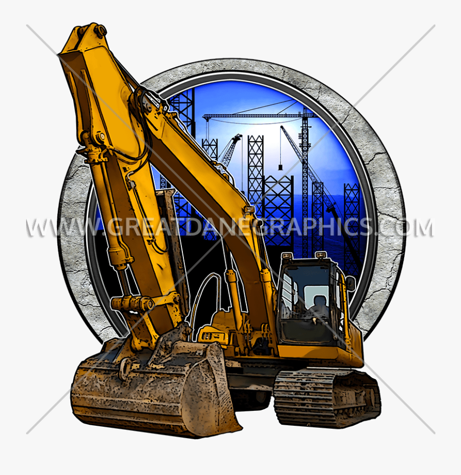 Construction Clipart Backhoe - Bulldozer, Transparent Clipart