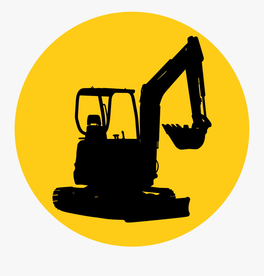 Compact Excavator Kubota Corporation Architectural - Kubota Mini Excavator Silhouette, Transparent Clipart