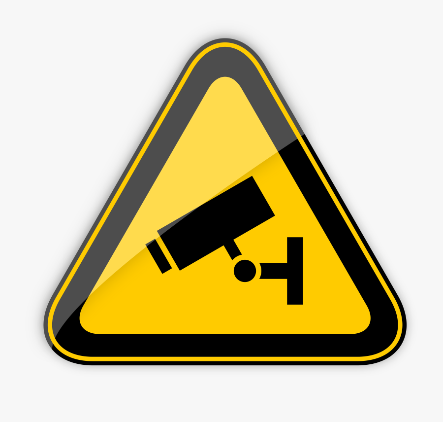 Cctv In Operation Warning Sign Png Clipart - Bio Hazard Sign Png, Transparent Clipart