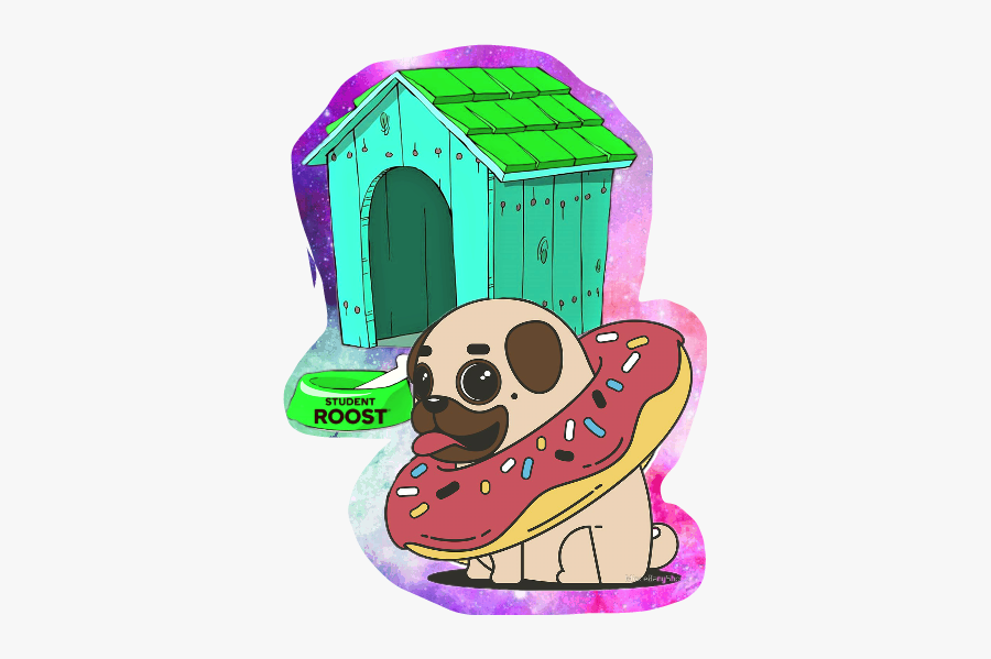 Freetoeditremix Doglife Freetoedit Scdoghouse Doghouse - Pug Donut Cartoon, Transparent Clipart