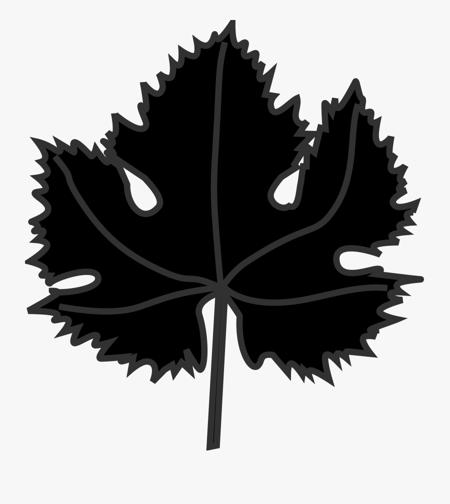 Leaves Clipart Grape - Grape Vine Leaf Vector, Transparent Clipart