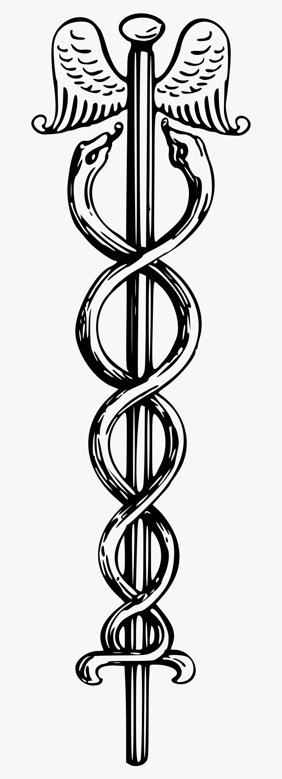 Caduceus Clipart Image Group - Staff Of Hermes, Transparent Clipart
