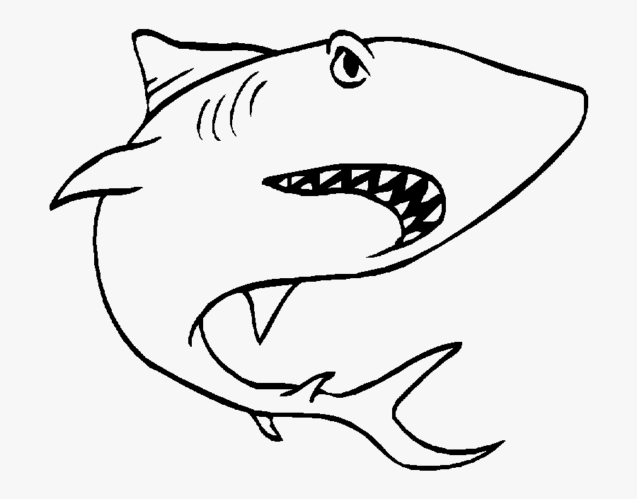 Shark Drawing Images At Getdrawings - Sea Animals Clipart Black And White, Transparent Clipart