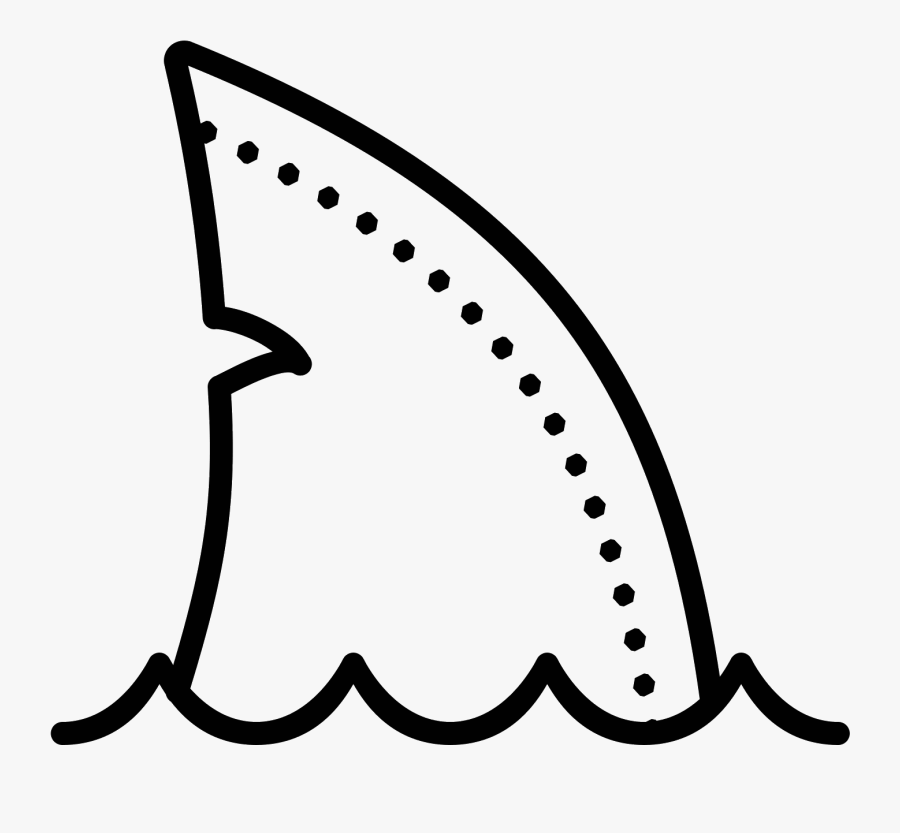 The Icon Looks Like A Side Profile Of A Sharks Dorsal, Transparent Clipart