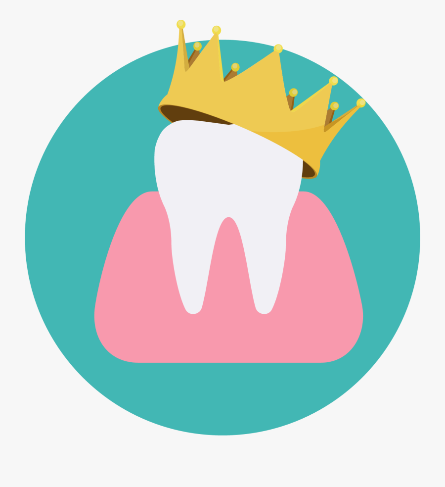 Tooth With Crown Png, Transparent Clipart