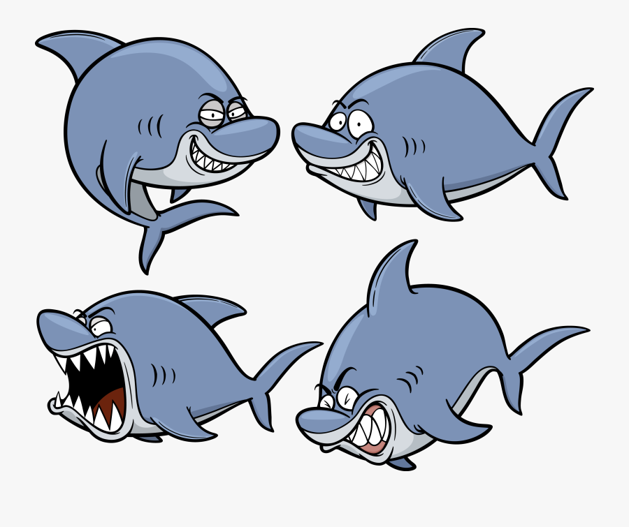 Animation Clip Art Sharks - Imagenes De Depredadores Animados, Transparent Clipart