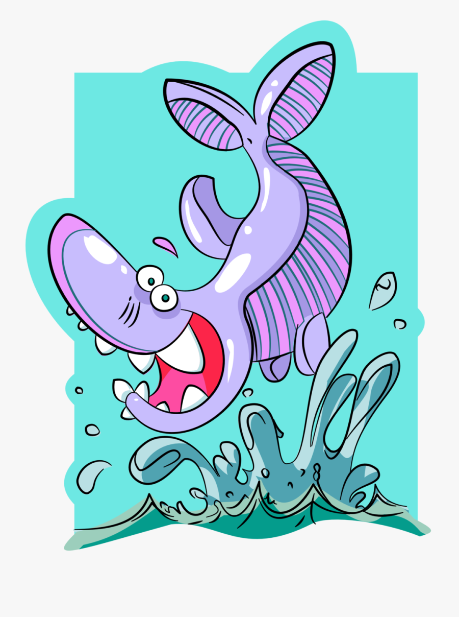 Happy Shark Yeah - Public Domain E Funny, Transparent Clipart