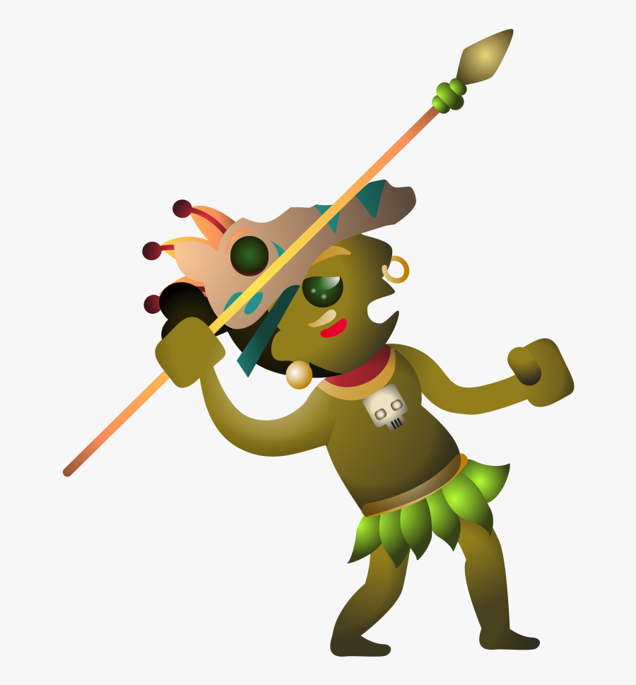 Cartoon Pictures Of Tribal Hunter, Transparent Clipart