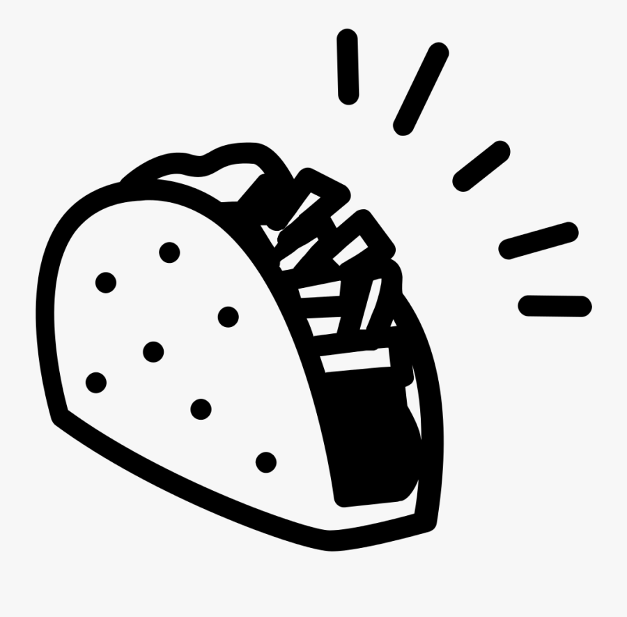 Taco Tuesday Clipart Black And White , Png Download - Tacos Black And White Transparent, Transparent Clipart