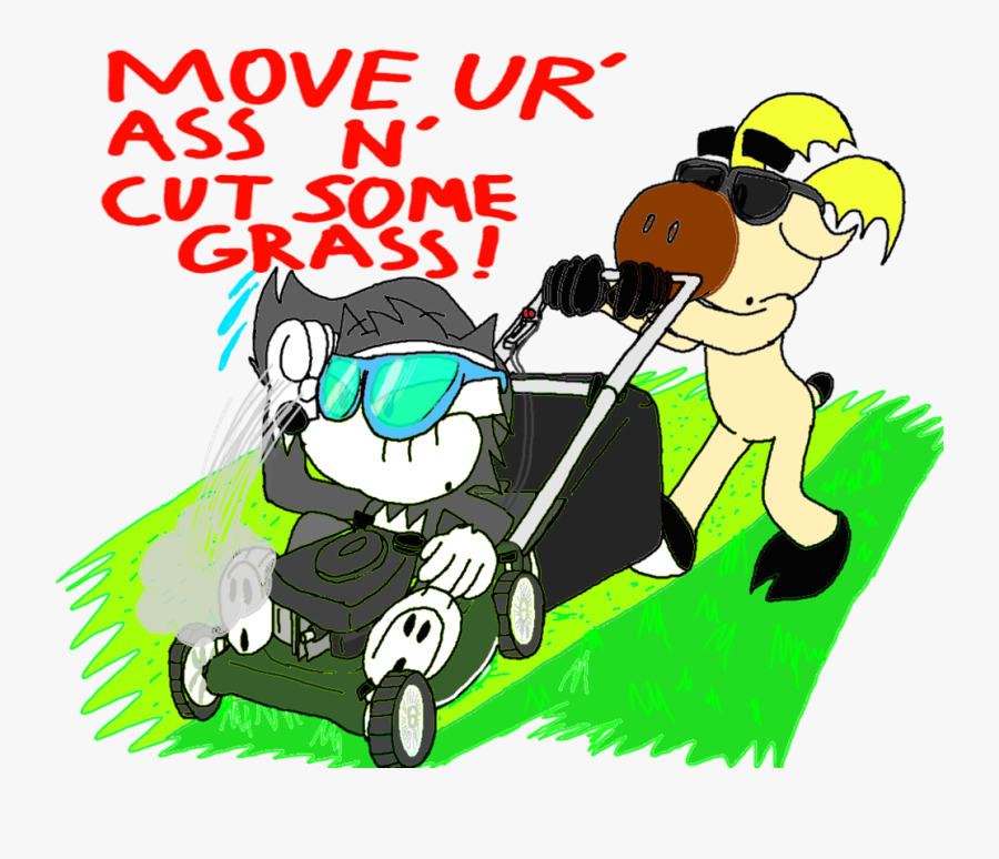 Hunter The Deer - Grass Cutting Cartoon, Transparent Clipart
