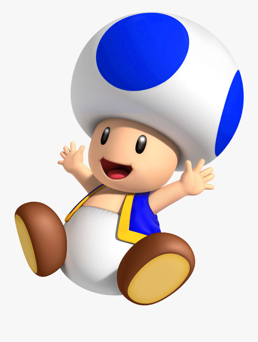 Blue Toad - Super Mario Blue Toad, Transparent Clipart