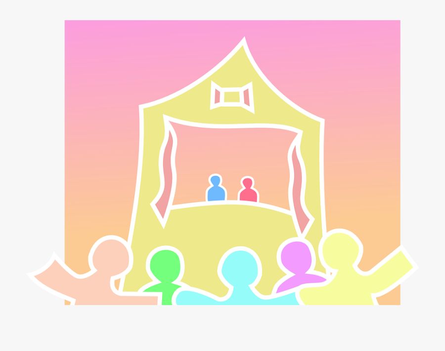 Transparent Friends Holding Hands Clipart - مسرح العرائس Clipart, Transparent Clipart