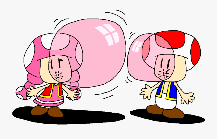 Svg Library Library Toad And Toadette Bubble - Cartoon, Transparent Clipart