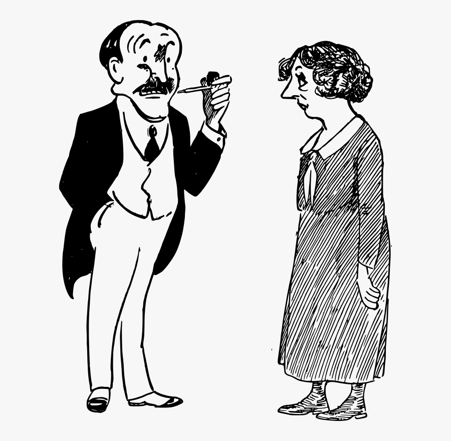 Pipe Smoker And Lady - Desenho De Homem Fumando Cachimbo, Transparent Clipart