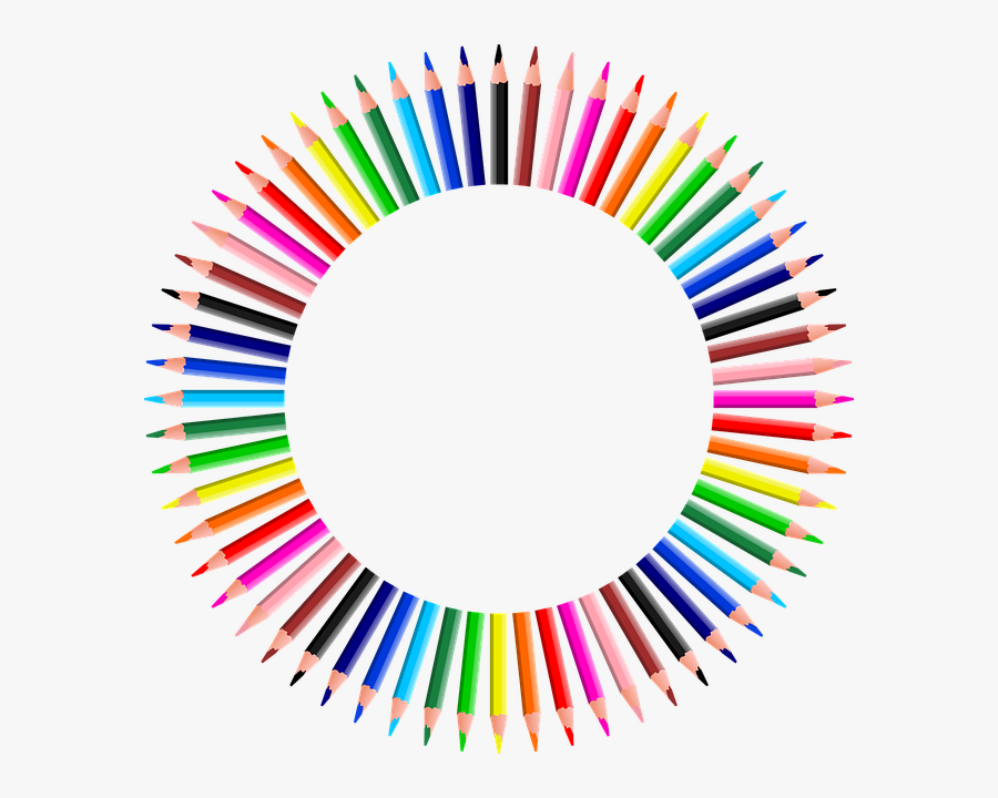 Picture - Circle Of Pencils Png, Transparent Clipart