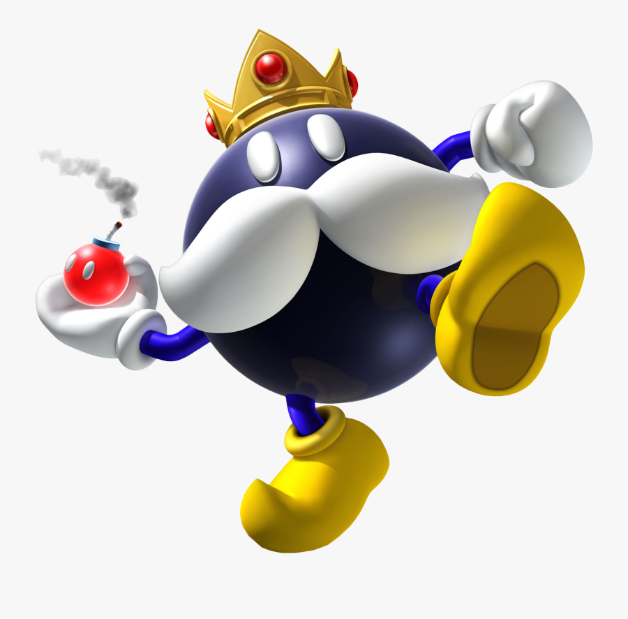 Fireball Clipart Minecraft - Super Mario King Bob Omb, Transparent Clipart