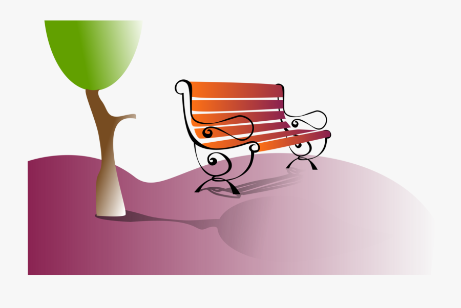 Bench And Tree In A Park, Banco Y Arbol En Parque - Tree And Bench Clipart, Transparent Clipart