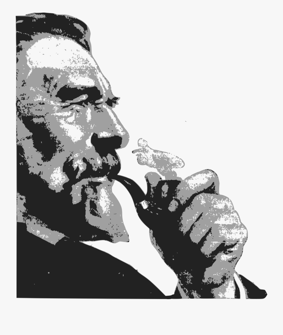 Transparent Tobacco Pipe Png - Man Smoking Pipe Png, Transparent Clipart
