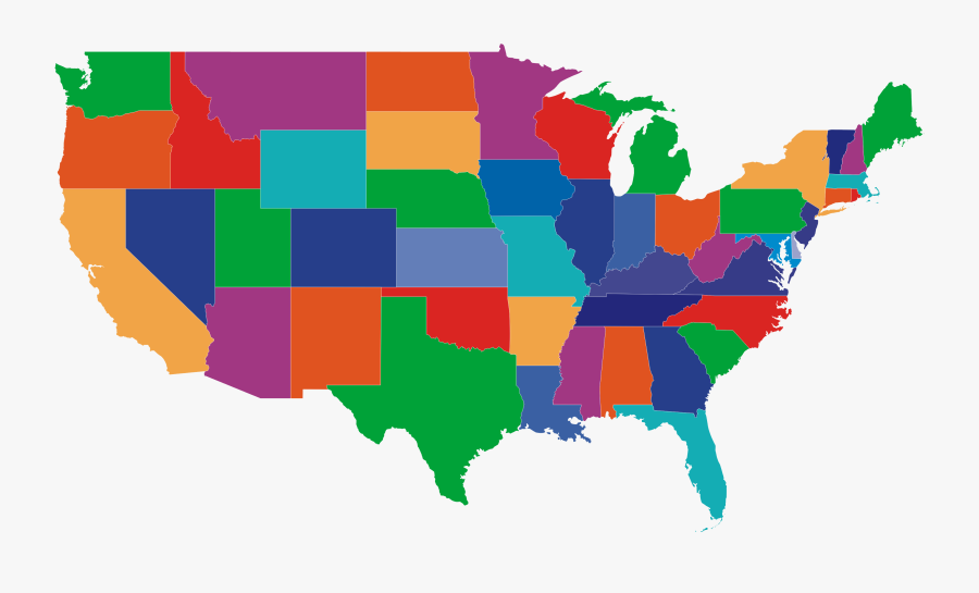 Usa Map Png - Best Movie Set In Each State, Transparent Clipart